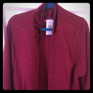Beautiful Maroon Cropped Jacket Plus Size